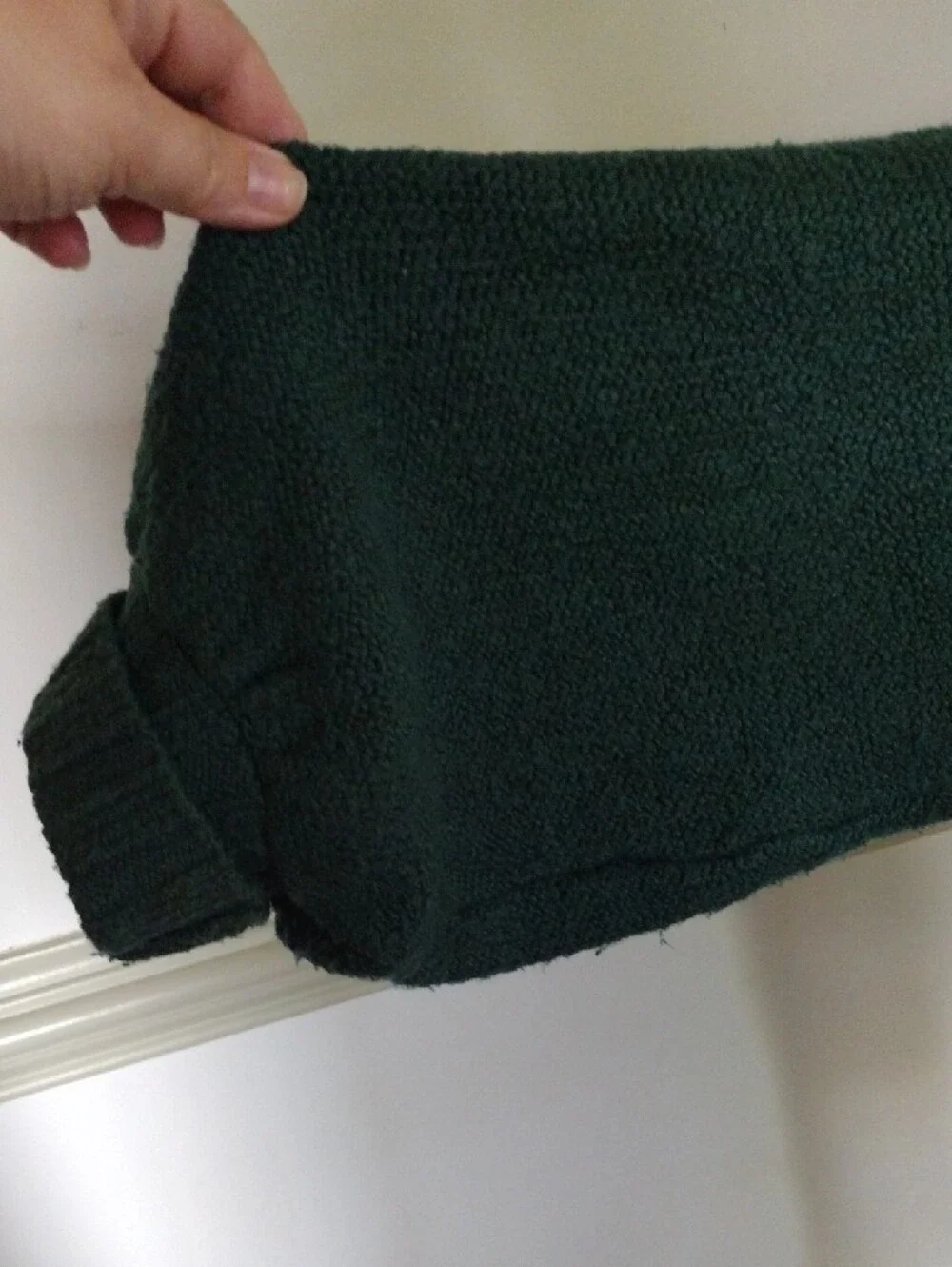 Pilcro Anthropologie Deep Green V-Neck Relaxed Women's Sweater